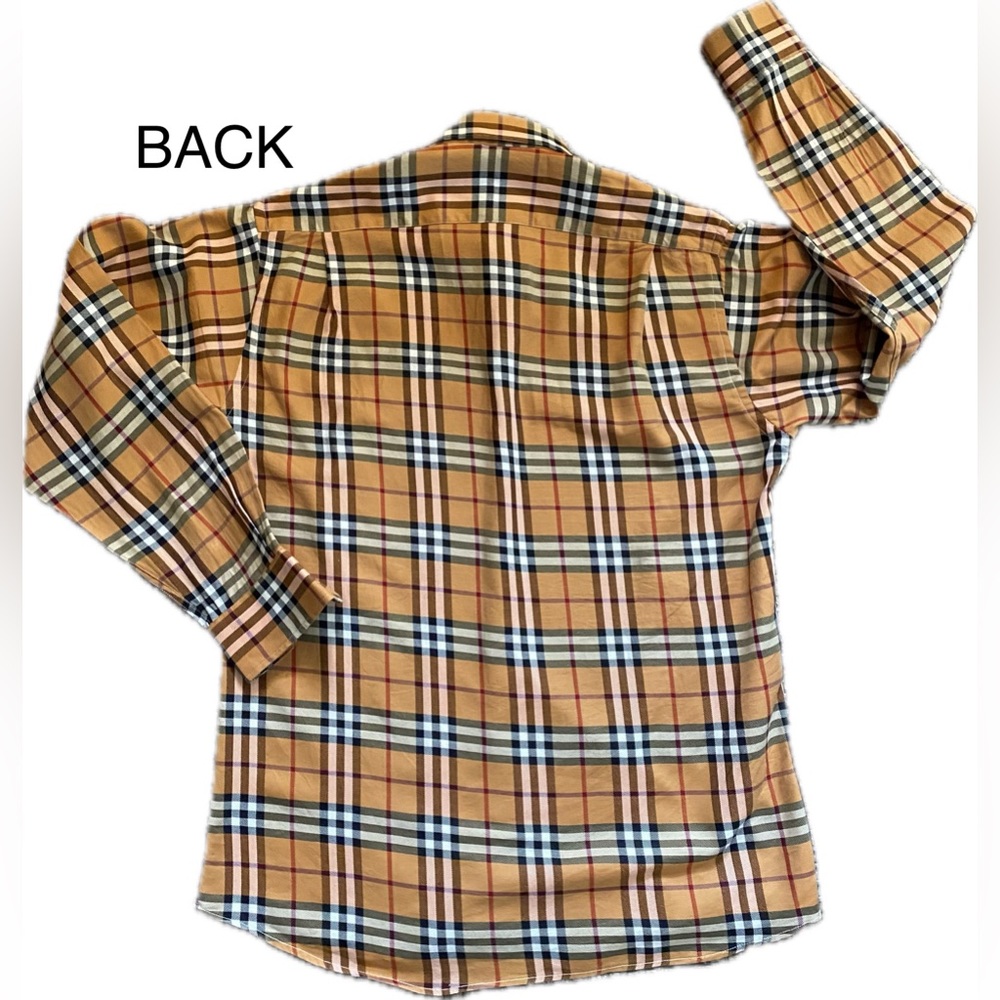 🔥NEW🔥BURBERRY NOVA CHECK L/S Luxury Cotton Button Down👔Oversized🇺🇸Med+/LG🔥 - Picture 15 of 16